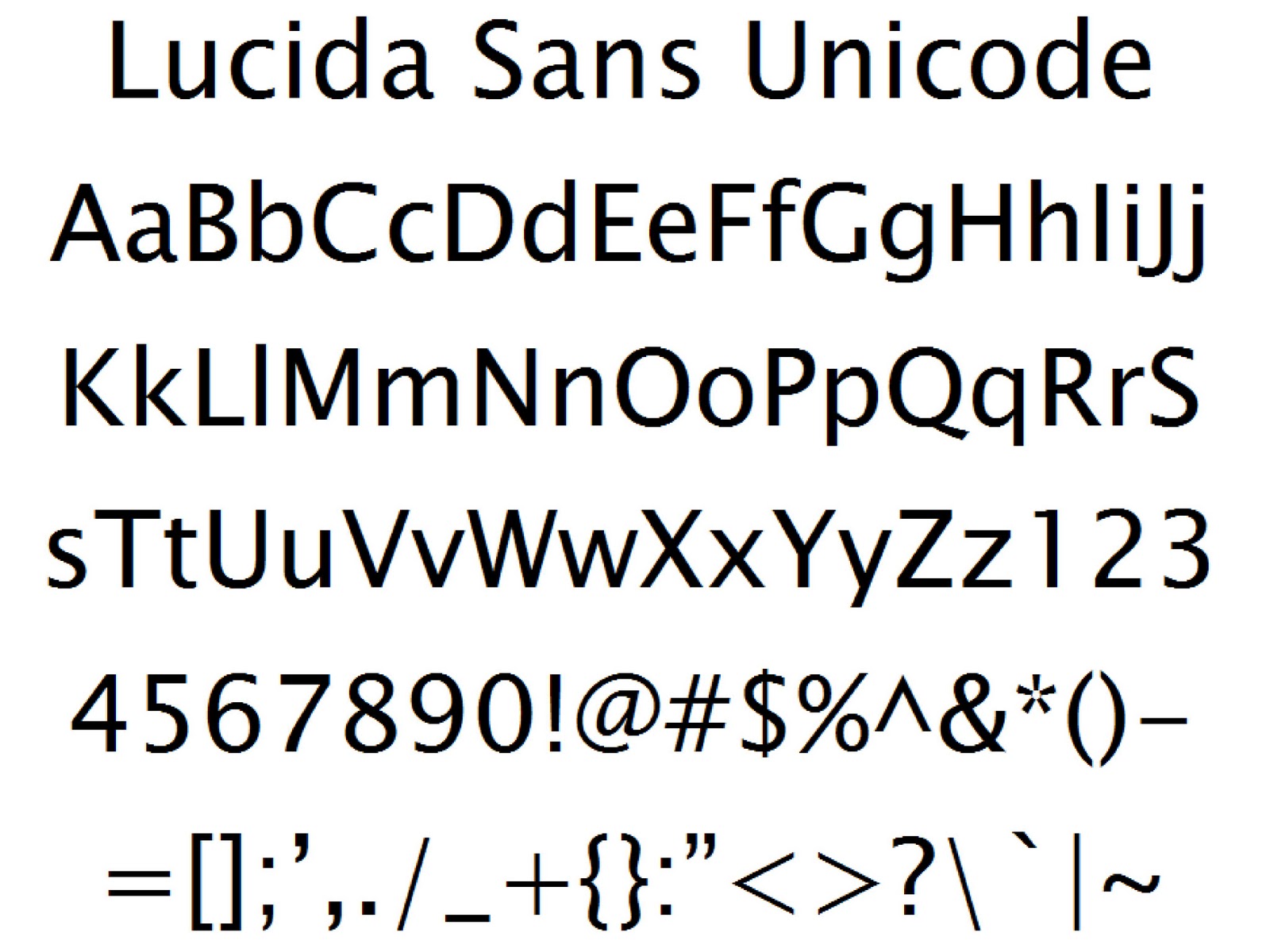 Lucida Sans Typewriter Free TrueType Font